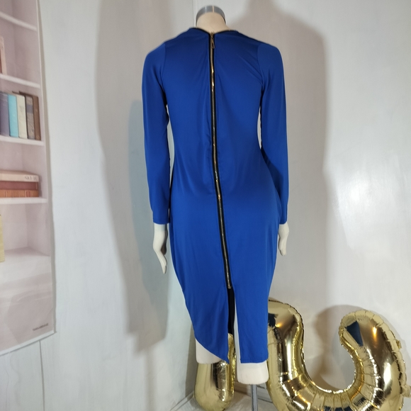 & Other Stories Royal Blue Long Sleeve Dress - Picture 3 of 9